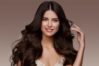 Beautiful Brunette Woman long luxurious hair